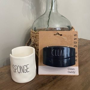Rae Dunn Clean Caddy & Mudpie Sponge Holder Bundle